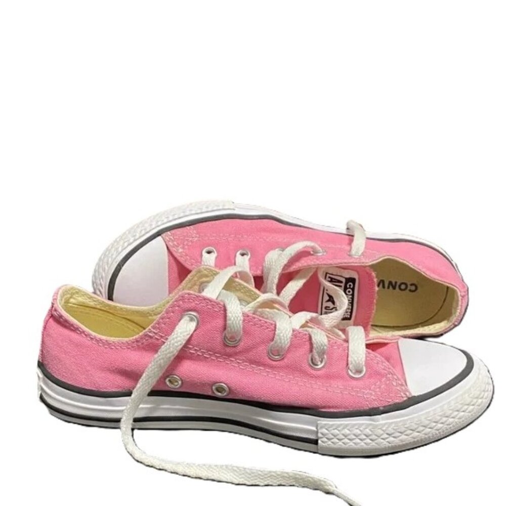 Kids Converse Pink Canvas Sneakers with White Accents